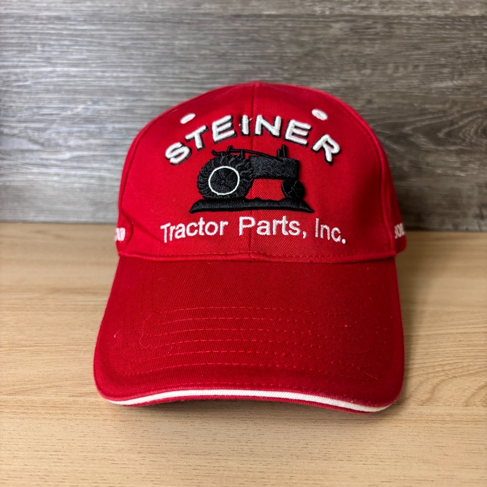 Steiner Hat Cap Strap Back Red Tractor Parts Adjustable